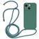 Mobigear Lanyard iPhone 14 Coque avec cordon en Silicone - Vert