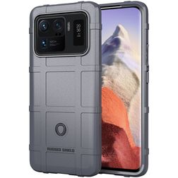 Mobigear Rugged Shield Xiaomi Mi 11 Ultra TPU souple Coque arrière Antichoc - Gris