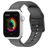 Mobigear Dashed Bracelet Silicone Apple Watch Fermeture boucle ardillon - 49/46/45/44 mm - Gris