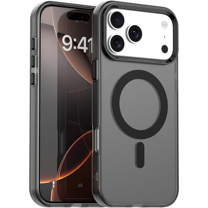 Mobigear Shockproof Coque iPhone 18 Pro Max MagSafe Coque arrière Rigide - Noir