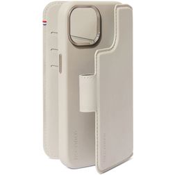Decoded Detachable Wallet Housse iPhone 15 MagSafe Etui avec Coque Détachable en Cuir Véritable Porte-Monnaie - Clay