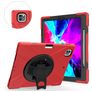 Mobigear SureGrip XGuard Coque iPad Air 13 Pouces (2024) Coque arrière en Plastique rigide,Silicone + Porte-crayon + Bandoulière + Support Amovible - Rouge