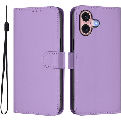 Mobigear Urban Wallet Housse iPhone 16 Etui Porte-Monnaie - Violet