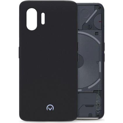 Mobilize Rubber Gelly Coque Nothing Phone (2) Coque arrière en TPU Souple - Matt Black