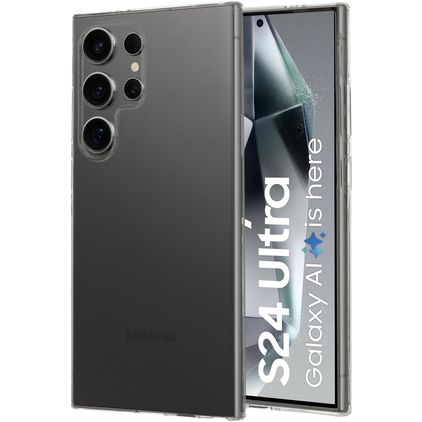 Mobiparts Classic Coque Transparente Samsung Galaxy S24 Ultra Coque arrière en TPU Souple - Transparent