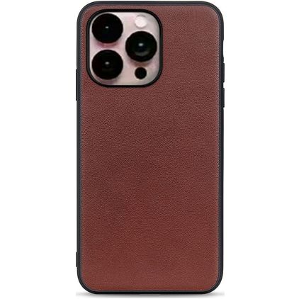 Mobigear Excellent Coque iPhone 14 Pro Max Coque arrière Rigide - Marron