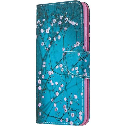 Mobigear Design Housse HONOR 9X Lite Etui Porte-Monnaie - Fleurs d'amande
