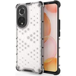Mobigear Honeycomb Coque HONOR 50 Coque arrière Rigide Anti-Chocs - Blanc