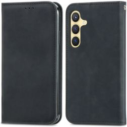 Mobigear Retro Slim Housse Samsung Galaxy S25 Etui Porte-Monnaie - Noir
