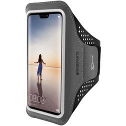 Mobiparts Comfort Fit Brassard Téléphone Huawei P20 Lite (2019) Brassard Coque de Sport en Neoprène - Noir