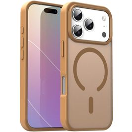Mobigear Shockproof Coque iPhone 17 Pro MagSafe Coque arrière Rigide - Desert Gold