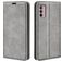 Mobigear Retro Slim Housse Motorola Moto G42 Etui Porte-Monnaie - Gris