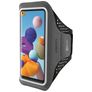 Mobiparts Comfort Fit Brassard Téléphone Samsung Galaxy A21s Brassard Coque de Sport en Neoprène - Noir