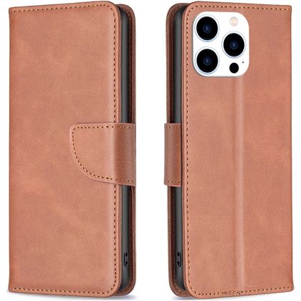 Mobigear Excellent Housse iPhone 15 Pro Etui Porte-Monnaie - Marron