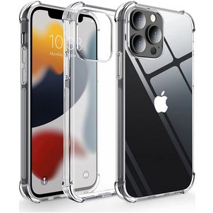 Mobigear Cushion Coque Transparente iPhone 13 Pro Max Coque arrière en TPU Souple Anti-Chocs - Transparent