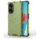 Mobigear Honeycomb OPPO A98 Plastique rigide Coque arrière Antichoc - Vert