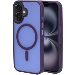 Mobiparts Hardcover Coque iPhone 16 MagSafe Coque arrière Rigide - Satin Purple