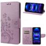 Mobigear Flowers Housse Xiaomi Redmi Note 12 Pro Plus Etui Porte-Monnaie - Violet