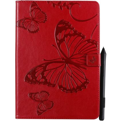 Mobigear Butterfly Coque iPad Pro 10.5 Pouces (2017) Etui + Porte-crayon - Rouge