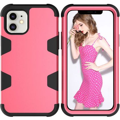 Mobigear Ultra Tough Coque iPhone 12 Mini Coque arrière Rigide Anti-Chocs - Magenta