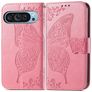 Mobigear Butterfly Housse Google Pixel 9 Etui Porte-Monnaie - Rose