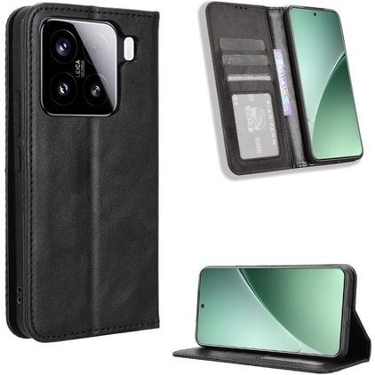 Mobigear Sensation Housse Xiaomi 15 Pro Etui Porte-Monnaie - Noir
