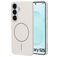 Mobiparts Slim Line Coque Samsung Galaxy S25 MagSafe Coque arrière Rigide - Off White