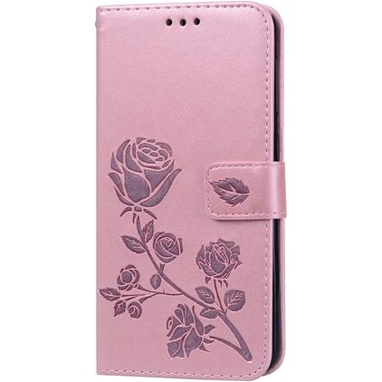 Mobigear Roses Housse Samsung Galaxy A10 Etui Porte-Monnaie - Rose doré