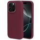 Mobiparts Coque iPhone 16 Pro Coque arrière en Silicone - Plum Red