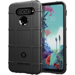 Mobigear Rugged Shield Coque LG K51s Coque arrière en TPU Souple Anti-Chocs - Noir