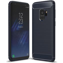 Mobigear Brushed Slim Coque Samsung Galaxy S9 Coque arrière en TPU Souple - Bleu