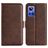 Mobigear Slim Magnet Realme GT Neo 3 Étui Portefeuille - Marron