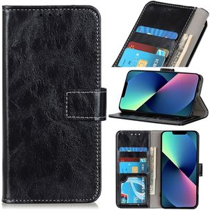 Mobigear Basic Housse iPhone 14 Etui Porte-Monnaie - Noir