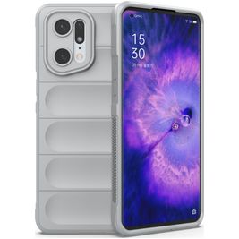 Mobigear Bumpy Coque OPPO Find X5 Pro Coque arrière en TPU Souple - Gris