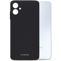 Mobilize Rubber Gelly Coque Samsung Galaxy A06 Coque arrière en TPU Souple - Noir