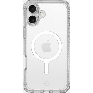 ITSKINS Level 2 HybridMagClear R Coque Transparente iPhone 16 MagSafe Coque arrière Rigide Anti-Chocs - Transparent