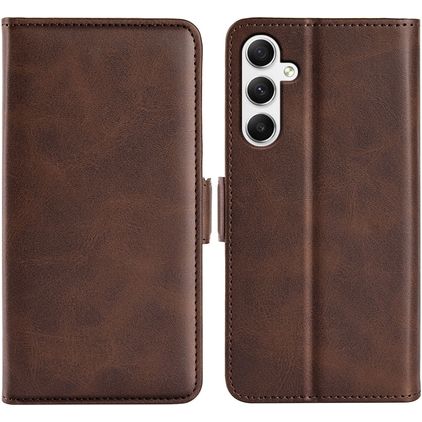 Mobigear Slim Magnet Housse Samsung Galaxy A35 Etui Porte-Monnaie - Marron