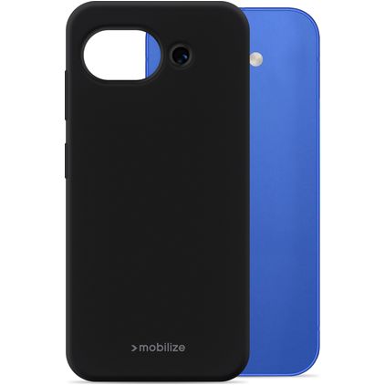 Mobilize Rubber Gelly Coque Google Pixel 10a Coque arrière en TPU Souple - Noir