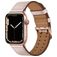 Mobigear Milano Bracelet Cuir Apple Watch Fermeture boucle ardillon - 49/46/45/44 mm - Rose doré
