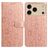 Mobigear Flowers Housse iPhone 17 Pro Etui Porte-Monnaie - Rose doré