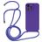 Mobigear Lanyard iPhone 14 Pro Coque avec cordon en Silicone - Violet