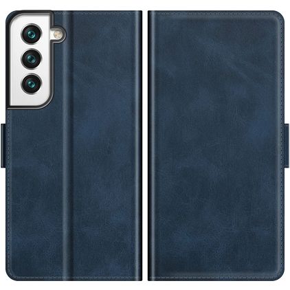 Mobigear Slim Magnet Housse Samsung Galaxy S22 Etui Porte-Monnaie - Bleu