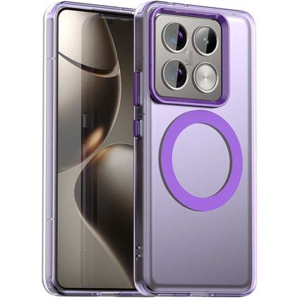 Mobigear Shockproof Xiaomi 14T Pro MagSafe Plastique rigide Coque arrière - Violet