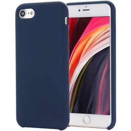 Mobigear Rubber Touch Coque iPhone 7 Coque arrière en Silicone - Dark Blue