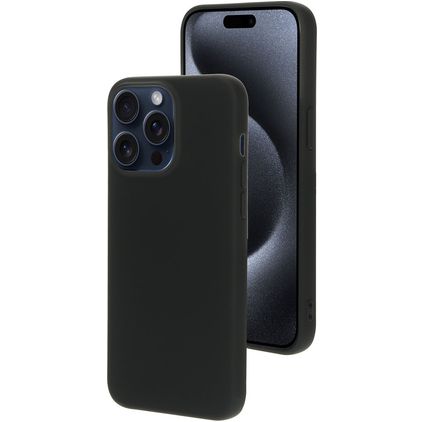 Mobiparts iPhone 15 Pro Max Silicone Coque arrière - Noir