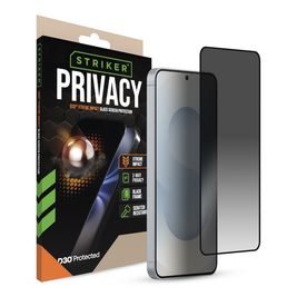 Striker Xtreme Impact Privacy Samsung Galaxy S25 Verre trempé Protection d'écran Confidentialité - Compatible Coque - Noir