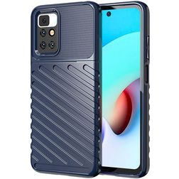 Mobigear Groove Coque Xiaomi Redmi 10 4G Coque arrière en TPU Souple - Bleu