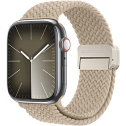 Dux Ducis Mixture Pro Bracelet Nylon pour Apple Watch Fermeture magnétique - 49/46/45/44 mm - Beige