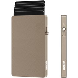 Valenta Cardprotector - Porte Cartes en en Aluminium - 7 Cartes - Compatible MagSafe - Or