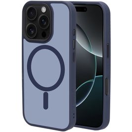 Mobiparts Hardcover Coque iPhone 16 Pro MagSafe Coque arrière Rigide - Satin Blue